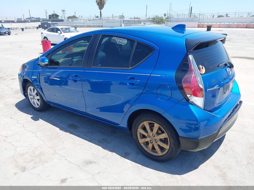 2017 Toyota Prius c VIN JTDKDTB36H1591592 IAAI salvage auction — FRONT & REAR, Salvage (California), sold $2,850 on 2026-07-15 (photo 3)