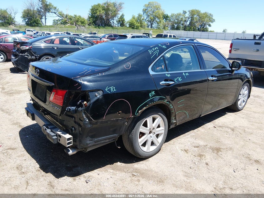 2007 Lexus Es 350 VIN JTHBJ46G672121341 IAAI salvage auction — REAR END, Certificate Of Title (Nebraska), sold $2,125 on 2026-07-09 (photo 4)