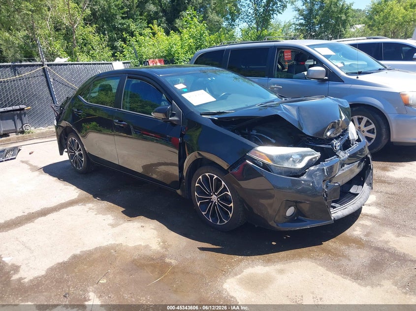 2016 Toyota Corolla VIN 2T1BURHE2GC599792 IAAI salvage auction — FRONT & REAR, Salvage (Missouri), sold $1,675 on 2026-08-08 (photo 1)