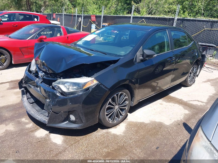 2016 Toyota Corolla VIN 2T1BURHE2GC599792 IAAI salvage auction — FRONT & REAR, Salvage (Missouri), sold $1,675 on 2026-08-08 (photo 2)