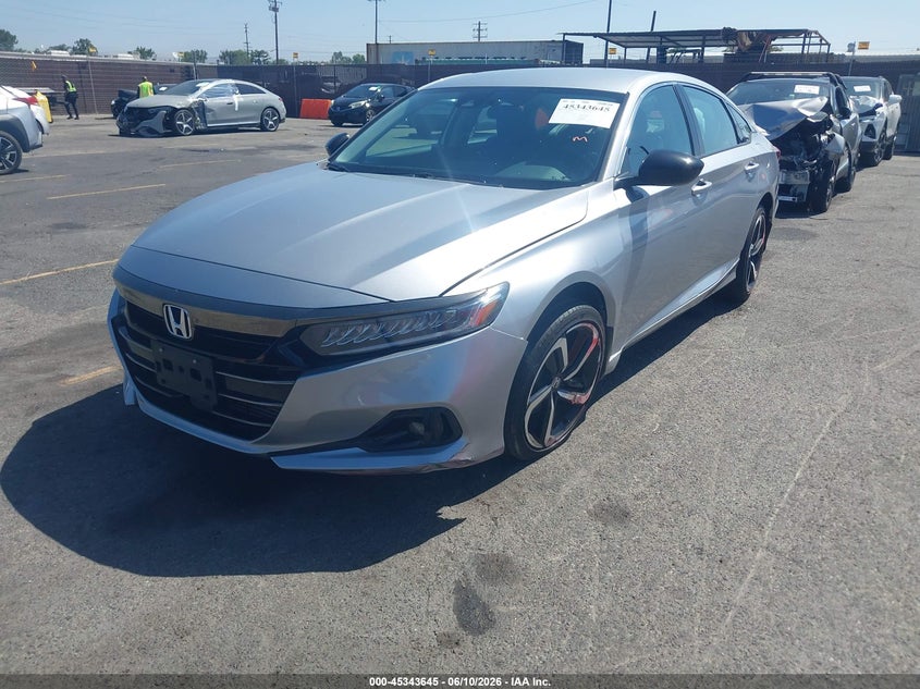 2021 Honda Accord VIN 1HGCV1F45MA046343 IAAI salvage auction — UNDERCARRIAGE, Wait Title, sold $7,600 on 2026-08-10 (photo 2)
