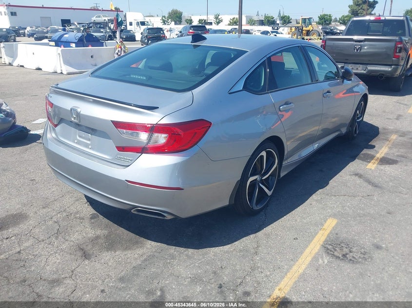 2021 Honda Accord VIN 1HGCV1F45MA046343 IAAI salvage auction — UNDERCARRIAGE, Wait Title, sold $7,600 on 2026-08-10 (photo 4)