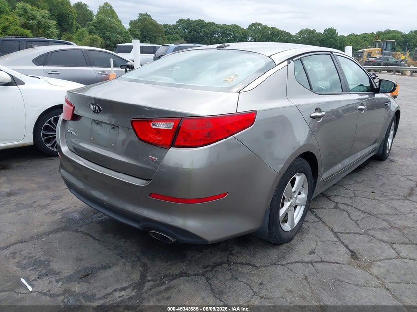 2015 Kia Optima VIN 5XXGM4A78FG468300 IAAI salvage auction — NORMAL WEAR, Salvage Title, sold $950 on 2026-07-16 (photo 4)