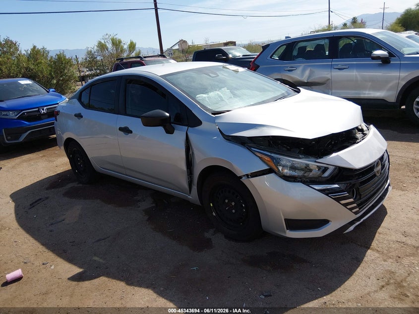 2025 Nissan Versa VIN 3N1CN8DV5SL867485 IAAI salvage auction — FRONT END, Salvage Title, sold $1,600 on 2026-07-12 (photo 1)