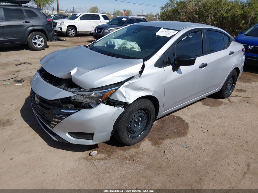 2025 Nissan Versa VIN 3N1CN8DV5SL867485 IAAI salvage auction — FRONT END, Salvage Title, sold $1,600 on 2026-07-12 (photo 2)