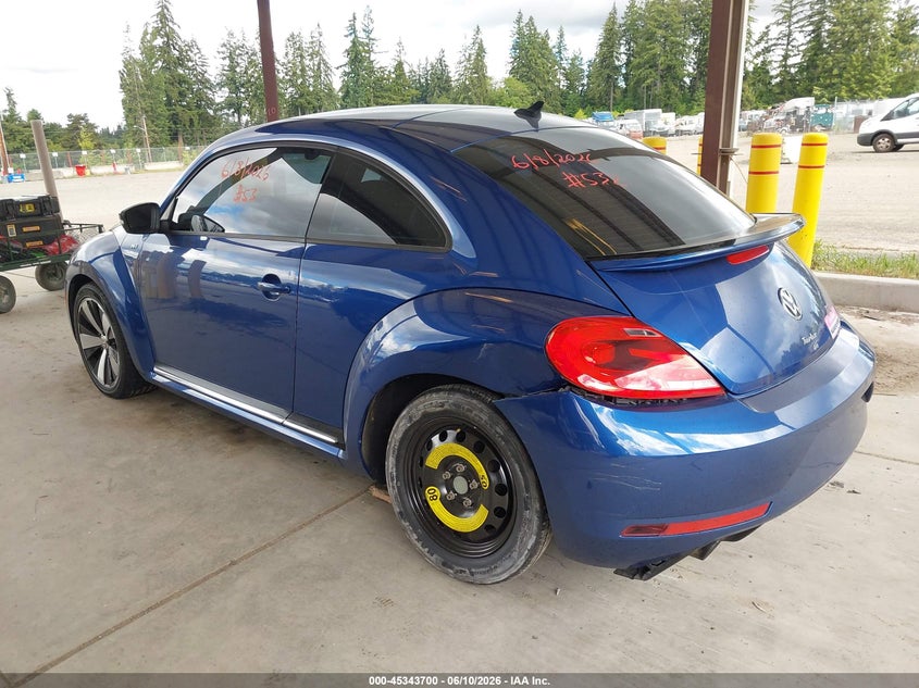 2014 Volkswagen Beetle VIN 3VWVT7AT8EM663882 IAAI salvage auction — LEFT REAR, Salvage Title, sold $2,550 on 2026-07-22 (photo 3)