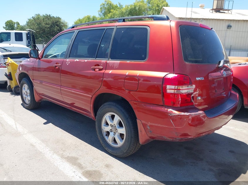 2001 Toyota Highlander VIN JTEHF21A610010579 IAAI salvage auction — NORMAL WEAR, Salvage Title - Dealer (California), sold $725 on 2026-07-14 (photo 3)