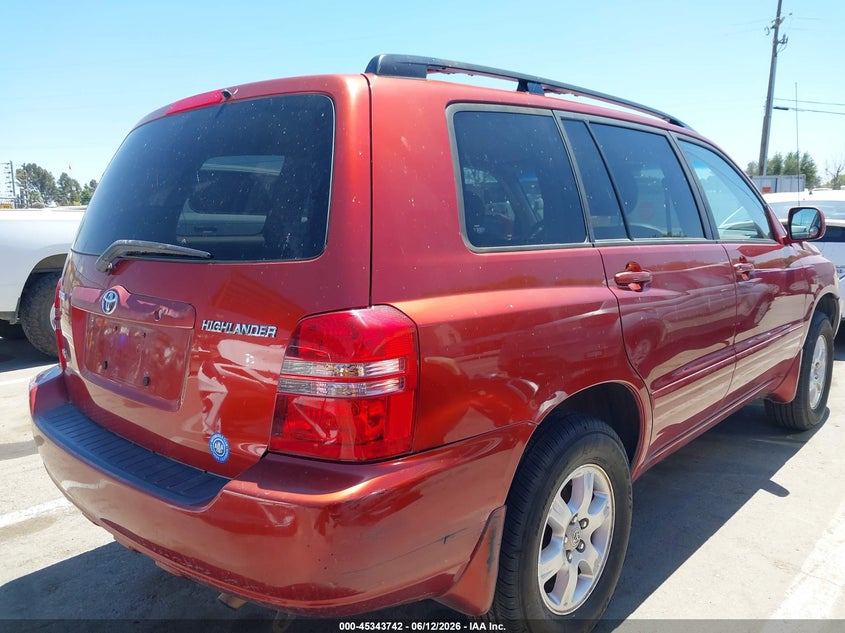 2001 Toyota Highlander VIN JTEHF21A610010579 IAAI salvage auction — NORMAL WEAR, Salvage Title - Dealer (California), sold $725 on 2026-07-14 (photo 4)