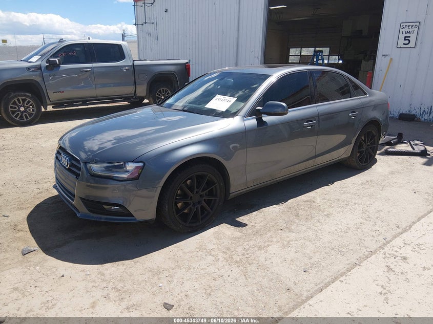2013 Audi A4 VIN WAUFFAFL0DN022098 IAAI salvage auction — FRONT END, Salvage (Montana), sold $2,150 on 2026-07-29 (photo 2)