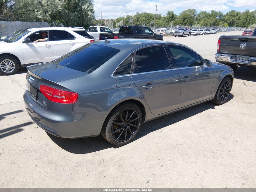 2013 Audi A4 VIN WAUFFAFL0DN022098 IAAI salvage auction — FRONT END, Salvage (Montana), sold $2,150 on 2026-07-29 (photo 4)