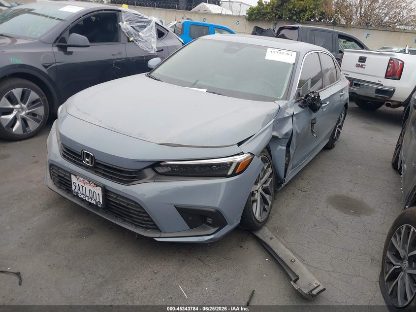 2022 Honda Civic VIN 2HGFE1F93NH315791 IAAI salvage auction — SIDE, Salvage Title, sold $7,700 on 2026-08-31 (photo 2)