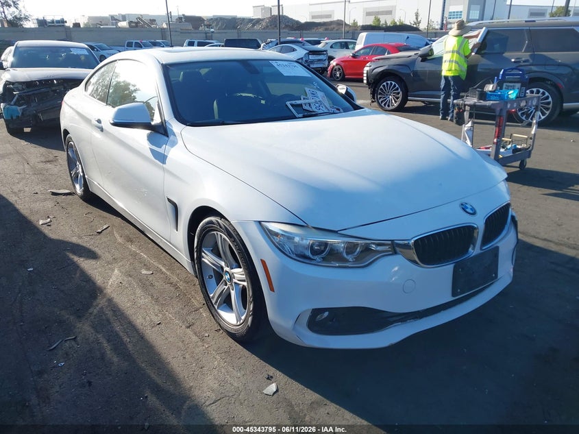 2014 BMW 4er VIN WBA3N3C51EK231473 IAAI salvage auction — LEFT FRONT, Salvage Title, sold $600 on 2026-07-24 (photo 1)