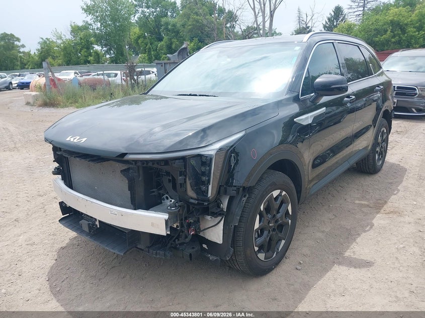 2025 Kia Sorento VIN 5XYRLDJC6SG362541 IAAI salvage auction — FRONT & REAR, Salvage (Michigan), sold $9,700 on 2026-07-30 (photo 2)