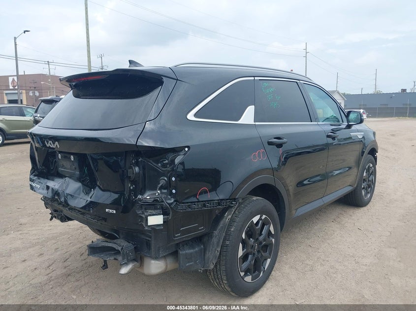 2025 Kia Sorento VIN 5XYRLDJC6SG362541 IAAI salvage auction — FRONT & REAR, Salvage (Michigan), sold $9,700 on 2026-07-30 (photo 4)