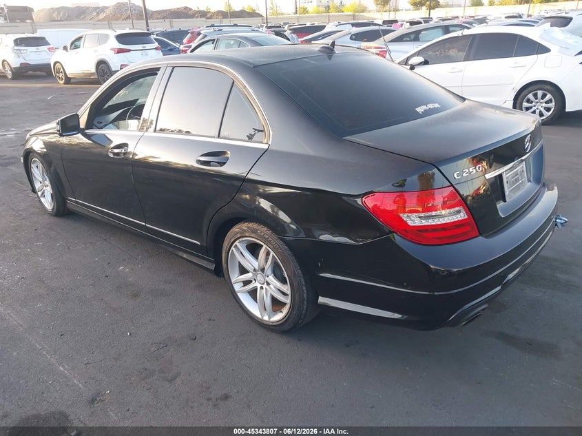 2014 Mercedes-benz C-klasse VIN WDDGF4HB6EG187761 IAAI salvage auction — RIGHT FRONT, Salvage Title, sold $650 on 2026-07-17 (photo 3)