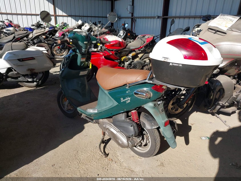 2012 Genuine scooter co. Buddy VIN RFVPAC909C1000647 IAAI salvage auction — FRONT END, Salvage - Greater Than 75% (Maryland), sold $100 on 2026-07-22 (photo 3)