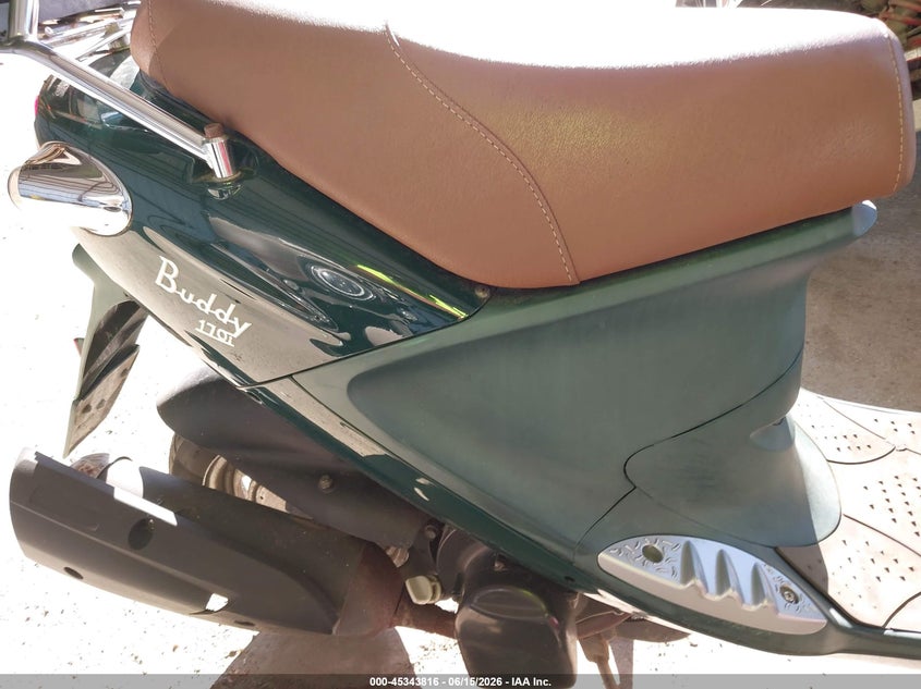 2012 Genuine scooter co. Buddy VIN RFVPAC909C1000647 IAAI salvage auction — FRONT END, Salvage - Greater Than 75% (Maryland), sold $100 on 2026-07-22 (photo 8)