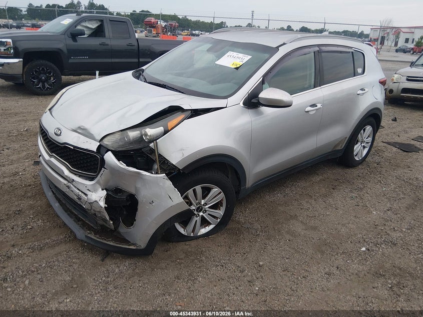 2018 Kia Sportage VIN KNDPM3AC3J7413553 IAAI salvage auction — FRONT END, Salvage (South Carolina), sold $2,450 on 2026-07-25 (photo 2)