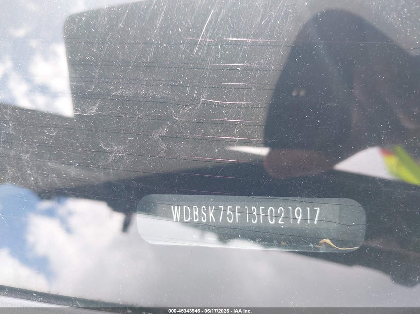 2003 Mercedes-benz Sl-class VIN WDBSK75F13F021917 IAAI salvage auction — NORMAL WEAR, Repossession Paperwork (Georgia), sold $1,550 on 2026-07-25 (photo 9)