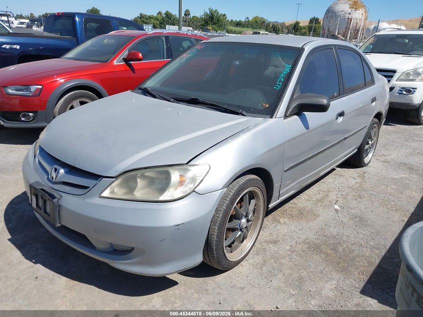2004 Honda Civic VIN 2HGES163X4H538473 IAAI salvage auction — NORMAL WEAR, Clear - Dealer Only (California), sold $375 on 2026-07-09 (photo 2)