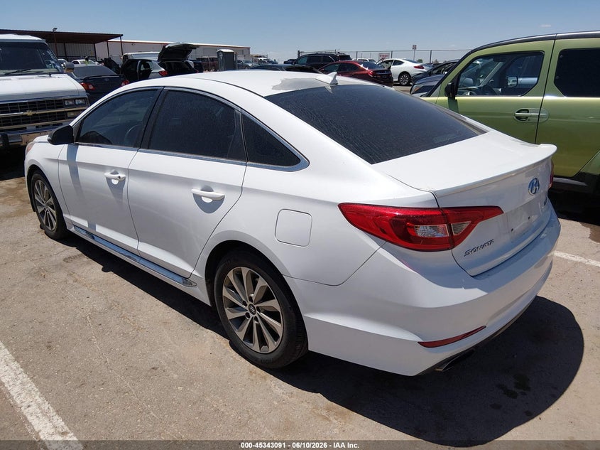 2016 Hyundai Sonata VIN 5NPE34AF7GH288393 IAAI salvage auction — NORMAL WEAR, Salvage Title, sold $1,150 on 2026-07-22 (photo 3)