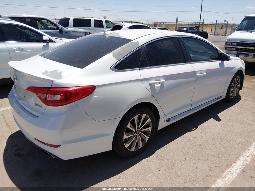 2016 Hyundai Sonata VIN 5NPE34AF7GH288393 IAAI salvage auction — NORMAL WEAR, Salvage Title, sold $1,150 on 2026-07-22 (photo 4)