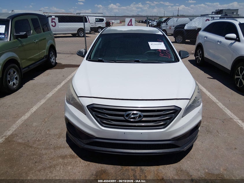 2016 Hyundai Sonata VIN 5NPE34AF7GH288393 IAAI salvage auction — NORMAL WEAR, Salvage Title, sold $1,150 on 2026-07-22 (photo 6)