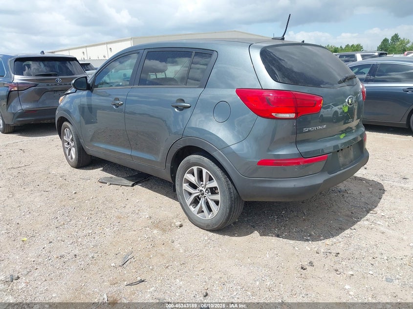 2015 Kia Sportage VIN KNDPB3AC3F7720055 IAAI salvage auction — NORMAL WEAR, Nrc Lienholder Repossession Paperwork (Texas), sold $1,200 on 2026-07-09 (photo 3)