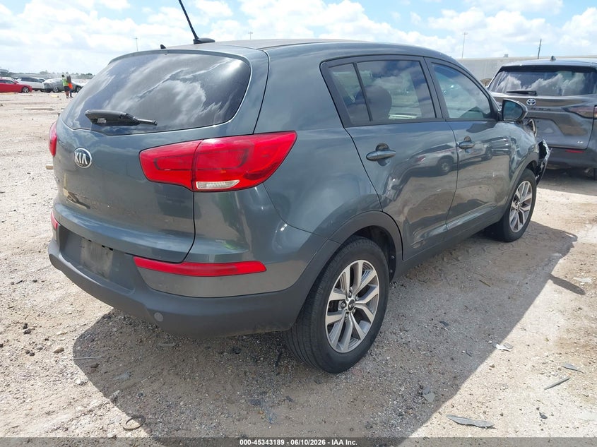 2015 Kia Sportage VIN KNDPB3AC3F7720055 IAAI salvage auction — NORMAL WEAR, Nrc Lienholder Repossession Paperwork (Texas), sold $1,200 on 2026-07-09 (photo 4)