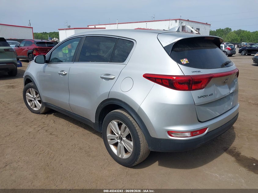 2018 Kia Sportage VIN KNDPMCACXJ7437879 IAAI salvage auction — NORMAL WEAR, Salvage Title, sold $2,375 on 2026-07-15 (photo 3)
