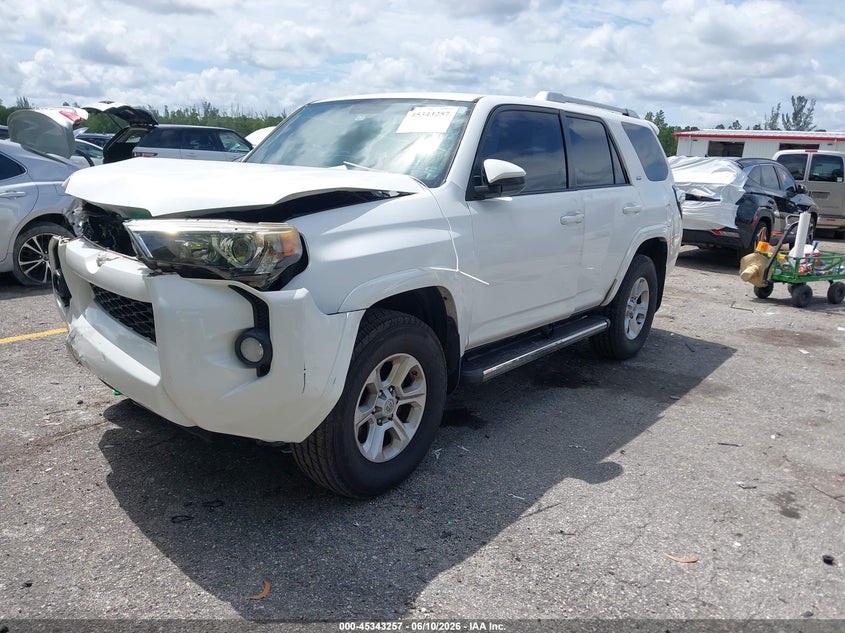 2016 Toyota 4runner VIN JTEZU5JR1G5134496 IAAI salvage auction — FRONT END, Rebuildable (Florida), sold $7,300 on 2026-07-20 (photo 2)