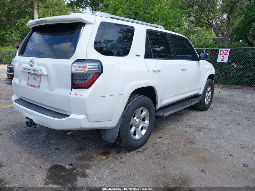 2016 Toyota 4runner VIN JTEZU5JR1G5134496 IAAI salvage auction — FRONT END, Rebuildable (Florida), sold $7,300 on 2026-07-20 (photo 4)