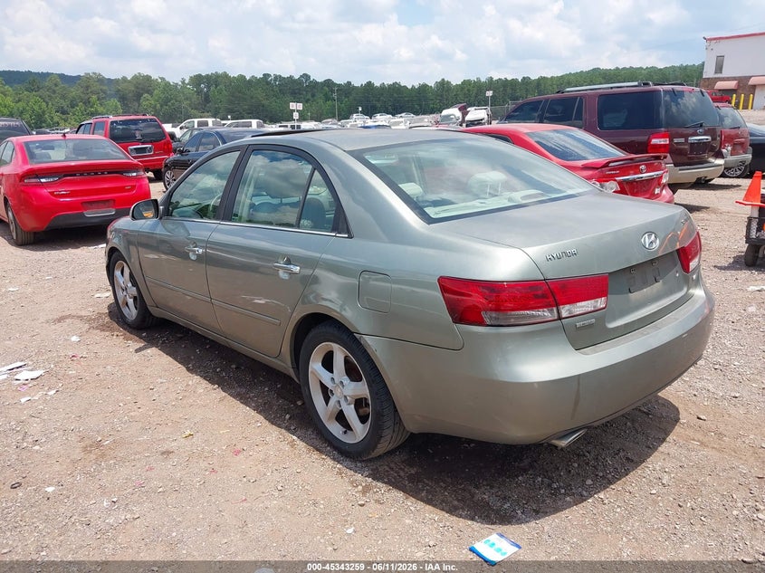 2007 Hyundai Sonata VIN 5NPEU46F27H192547 IAAI salvage auction — NORMAL WEAR, Clear (Alabama), sold $325 on 2026-07-08 (photo 3)