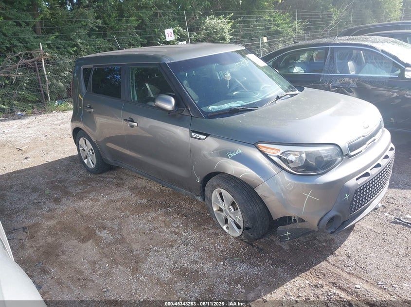 2016 Kia Soul VIN KNDJN2A28G7256938 IAAI salvage auction — FRONT END, Wait Title, sold $725 on 2026-09-07 (photo 1)