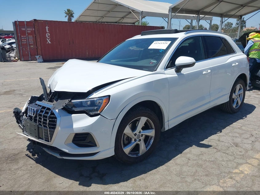 2020 Audi Q3 VIN WA1AECF35L1029043 IAAI salvage auction — FRONT END, Salvage (California), sold $3,550 on 2026-07-29 (photo 2)
