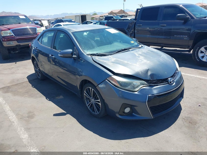 2014 Toyota Corolla VIN 5YFBURHE7EP000740 IAAI salvage auction — FRONT END, Salvage (Arizona), sold $3,050 on 2026-07-14 (photo 1)