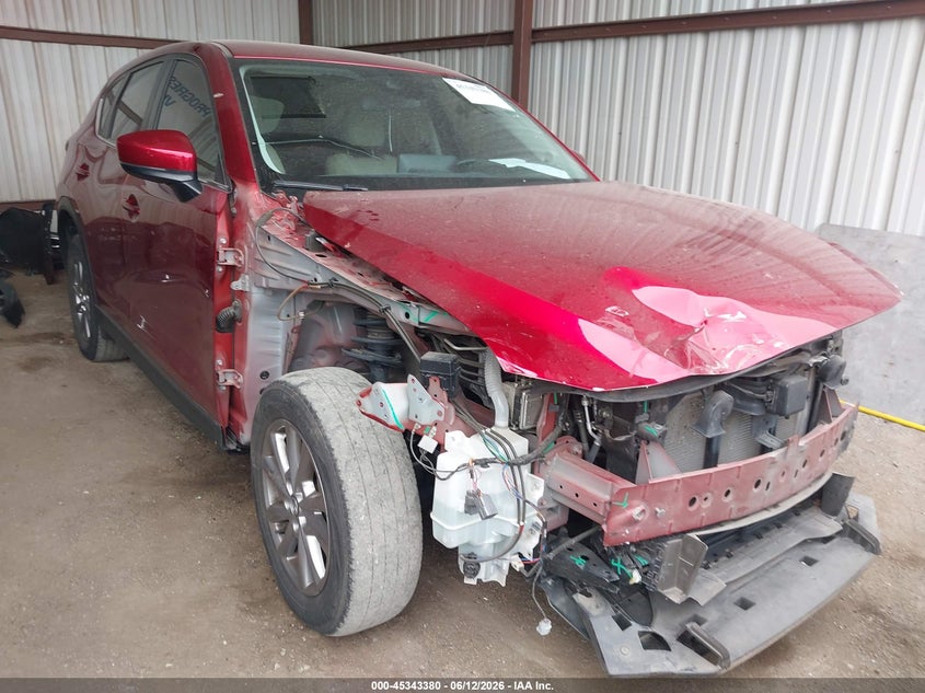 2023 Mazda Cx-5 VIN JM3KFBBM2P0214301 IAAI salvage auction — FRONT END, Clear (Oklahoma), sold $6,700 on 2026-07-31 (photo 1)
