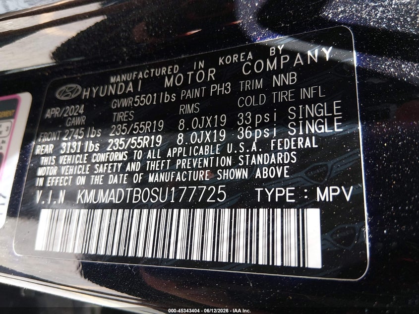2025 Genesis Gv70 VIN KMUMADTB0SU177725 IAAI salvage auction — REAR END, Salvage Title, sold $14,300 on 2026-08-30 (photo 9)