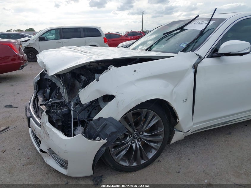 2018 Infiniti Q70 VIN JN1BY1PP9JM330159 IAAI salvage auction — FRONT END, Salvage (Texas), sold $25 on 2026-07-28 (photo 6)