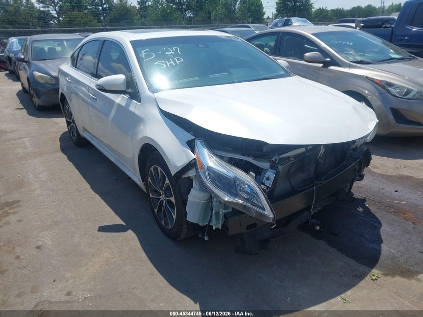 2018 Toyota Avalon VIN 4T1BK1EB5JU288610 IAAI salvage auction — FRONT END, Salvage (North Carolina), sold $5,600 on 2026-07-09 (photo 1)