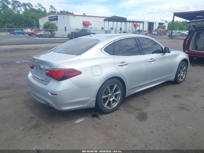 2015 Infiniti Q70 VIN JN1BY1AP5FM542038 IAAI salvage auction — FRONT END, Rebuildable (Florida), sold $2,225 on 2026-07-14 (photo 4)