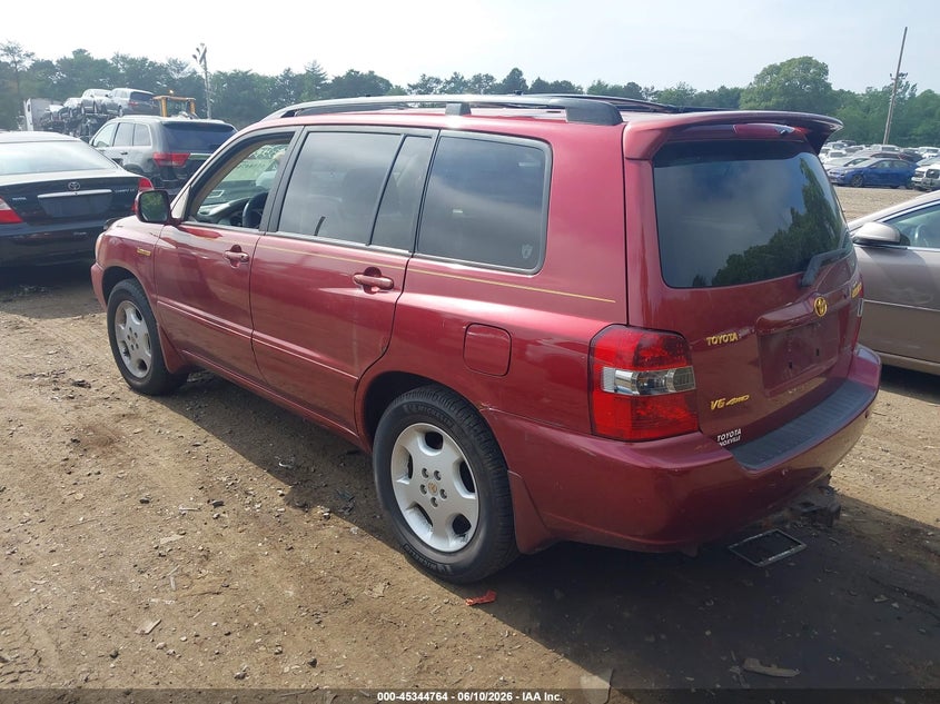 2006 Toyota Highlander VIN JTEEP21A860157560 IAAI salvage auction — NORMAL WEAR, Clear (New York), sold $1,650 on 2026-07-07 (photo 3)