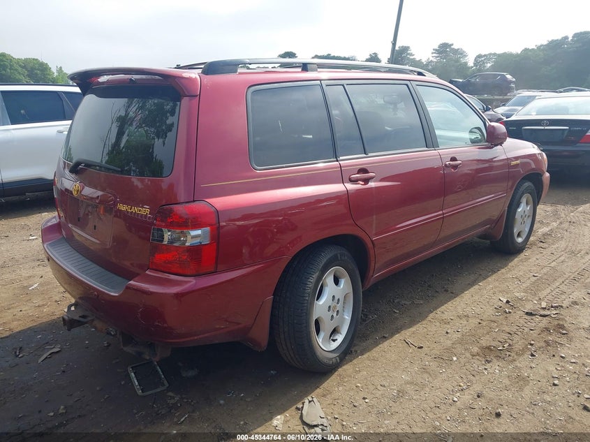2006 Toyota Highlander VIN JTEEP21A860157560 IAAI salvage auction — NORMAL WEAR, Clear (New York), sold $1,650 on 2026-07-07 (photo 4)