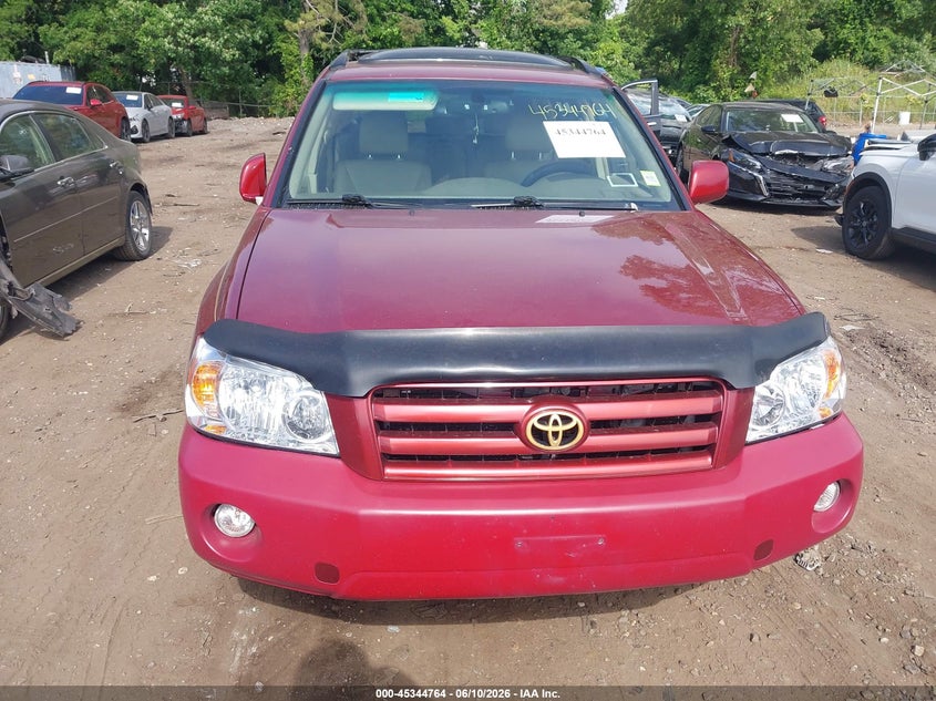 2006 Toyota Highlander VIN JTEEP21A860157560 IAAI salvage auction — NORMAL WEAR, Clear (New York), sold $1,650 on 2026-07-07 (photo 6)