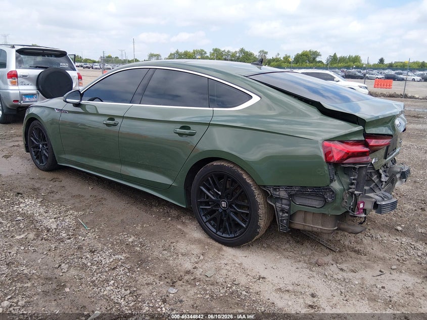2022 Audi A5 VIN WAUDACF53NA013262 IAAI salvage auction — REAR END, Salvage (Illinois), sold $8,450 on 2026-09-23 (photo 3)