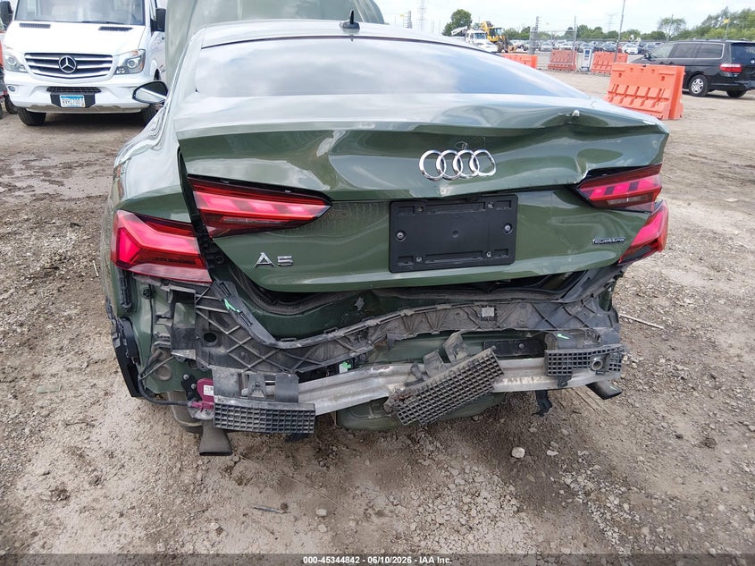 2022 Audi A5 VIN WAUDACF53NA013262 IAAI salvage auction — REAR END, Salvage (Illinois), sold $8,450 on 2026-09-23 (photo 6)