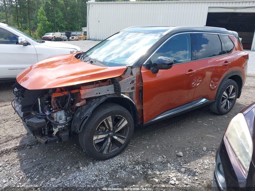 2021 Nissan Rogue VIN JN8AT3DC8MW107435 IAAI salvage auction — FRONT END, Salvage Title, sold $7,100 on 2026-07-28 (photo 2)