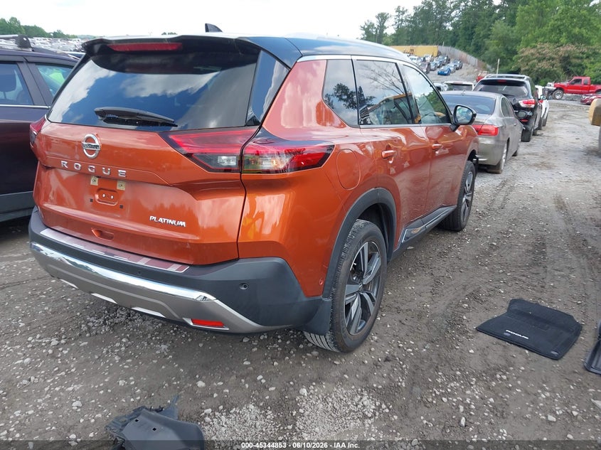 2021 Nissan Rogue VIN JN8AT3DC8MW107435 IAAI salvage auction — FRONT END, Salvage Title, sold $7,100 on 2026-07-28 (photo 4)