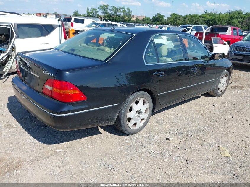 2003 Lexus Ls 430 VIN JTHBN30F330121172 IAAI salvage auction — FRONT END, Clear (Tennessee), sold $1,850 on 2026-07-09 (photo 4)