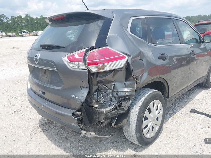 2016 Nissan Rogue VIN JN8AT2MV9GW150715 IAAI salvage auction — RIGHT REAR, Salvage (North Carolina), sold $650 on 2026-07-21 (photo 6)